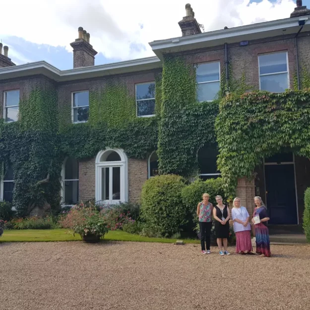 Caroline and Amelia with former students